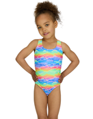 Tots Girls Skydream Actionback Swimsuit - Multi/Lilac