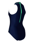 ZOGGS-SS-462554-cable-zipped-hi-neck-navy-mint-swimwear-front