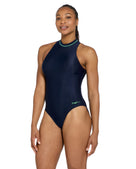 ZOGGS-SS-462554-cable-zipped-hi-neck-navy-mint-swimwear-front