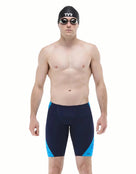 TYR - Zephyr Durafast Elite Blade Splice Swim Jammer - Light Blue/Navy - Model Front
