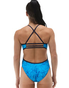 TYR - Zephyr Trinityfit Durafast Elite Swimsuit - Light Blue/Navy - Model Back
