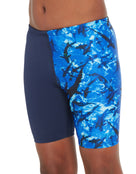 Zoggs - Boys Abyss Mid Swim Jammer - Navy/Blue - Model Front Close Up