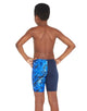 Zoggs - Boys Abyss Mid Swim Jammer - Navy/Blue - Model Front