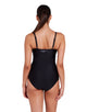 Zoggs - Classique Ruched Front Swimsuit - Black/White - Model Front