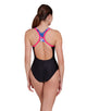 Zoggs - Crazy Wash Atomback Swimsuit - Black/Multi - Model Front
