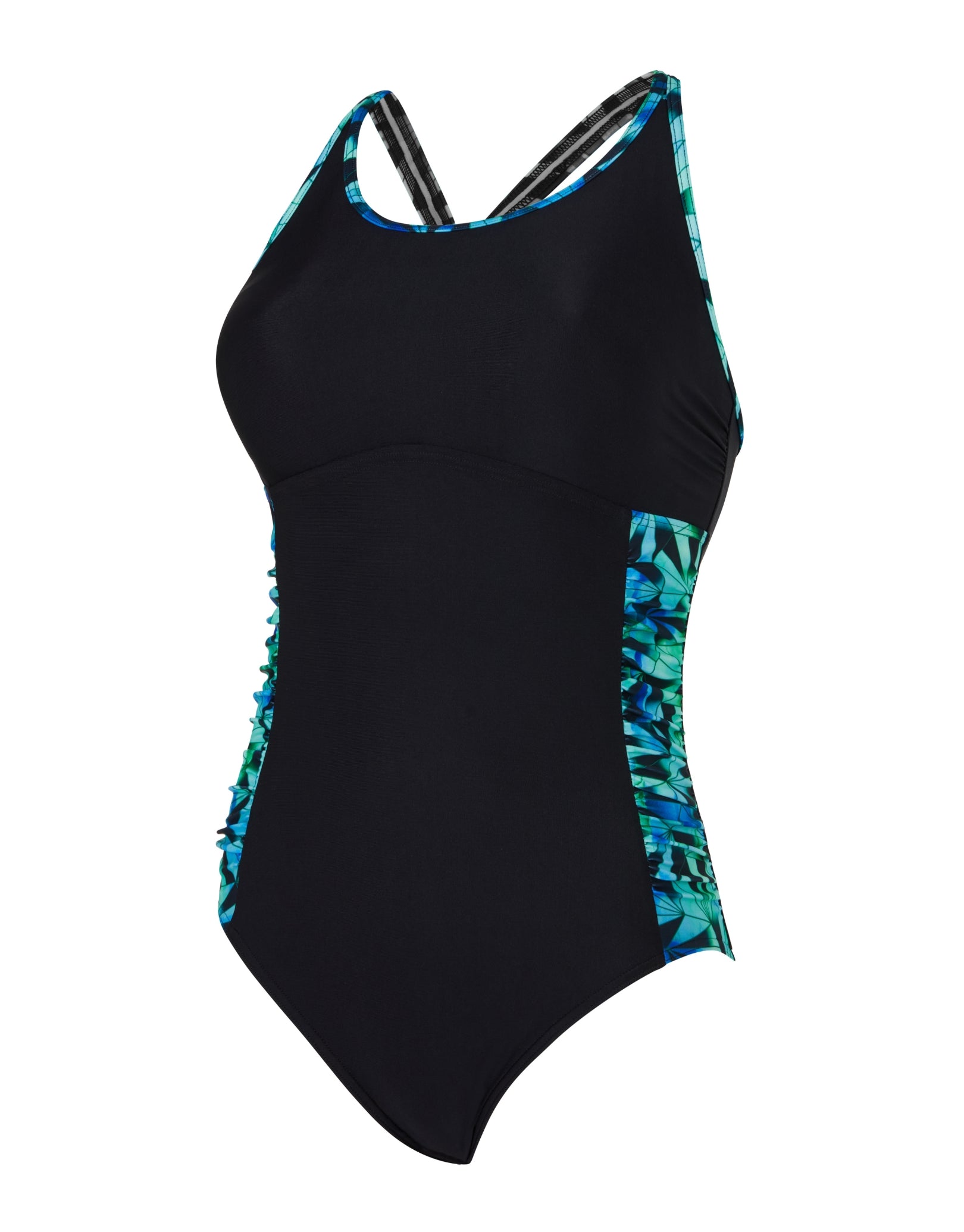 Zoggs Cyber Multiway Swimsuit Black/Blue Simply Swim Simply Swim UK