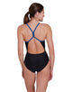 Zoggs - Cyber Sprintback Swimsuit - Black/Blue - Model Front