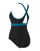Dakota Crossback Swimsuit - Black/Green