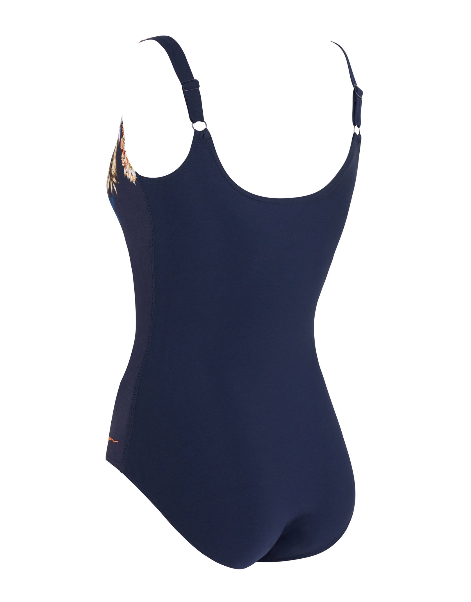 Zoggs Enigma Adjustable Scoopback Swimsuit - Navy/Multi | Simply Swim ...