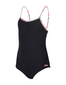 Zoggs - Girls Heavenly Front Lined Classicback Swimsuit - Black/Multi - Product Front