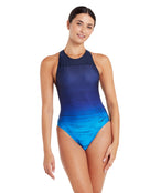 Zoggs - Honor Zip Back Swimsuit - Blue - Model Front