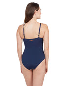 Zoggs - Womens Enigma Mystery Classicback Swimsuit - Navy/Multi - Model Back