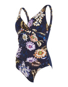 Zoggs - Womens Enigma Mystery Classicback Swimsuit - Navy/Multi - Product Front