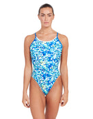 Zoggs - Womens Suns Catter Starback Swimsuit - Blue - Model Front