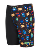 Zoggs - Tots Boys Pixel Monsters Mid Swim Jammer - Black/Multi - Product Front