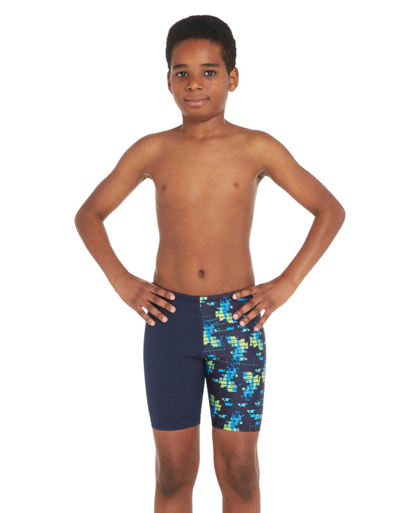 Zoggs - Boys Treasure Island Mid Swim Jammer - Navy - Model Front