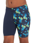 Zoggs - Boys Treasure Island Mid Swim Jammer - Navy - Model Front Close Up