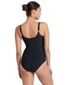 Cassia Adjustable Scoopback Swimsuit - Black/Multi