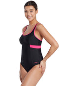 Zoggs-womens-swimsuit-462328-Dakota-Crossback-mag_black-side-model