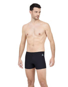 Aqua Sphere Mens Essentials Swim Boxer - Front - Black/ Light Blue