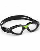 Aqua Sphere - Kayenne Swim Goggles - Balck/Green/Clear Lens - Front/Right Side