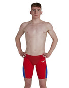 Speedo Mens Fastskin LZR Intent Swim Jammer - Red/Blue - Front