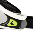 Aqua Sphere - Kaiman EXO Swim Goggles - Black/White/Clear Lens - Close Up/Side Logo 