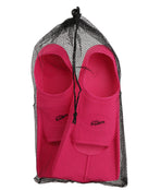 Simply Swim - Training Swim Fins - Pink - Product with Bag