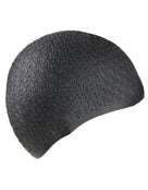 Simply Swim Silicone Bubble Swimming Cap - Black - Right Side