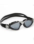 Aqua Sphere Kayenne Swim Goggles - Black/Silver/Tinted Lens - Front/Right Side