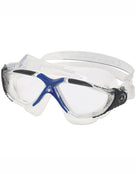 Aqua Sphere Vista Swimming Mask - Grey/Blue/Clear Lens - Front/Left Side