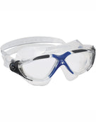 Aqua Sphere Vista Swimming Mask - Grey/Blue/Clear Lens - Front/Right Side