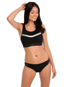 Adidas - Womens AMPHI Energy Swim Crop Top - Black - Model Front Pose