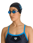 Arena - Airspeed Mirror Swim Goggle - Model Front Look/Product In Use - Mirrored Lenses