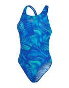 Speedo - Allover Powerback Swimsuit - Blue/Green - Product Only Front