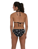 Allover Triangle Tieback 2 Piece Swimsuit - Black/White