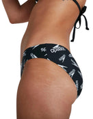 Allover Triangle Tieback 2 Piece Swimsuit - Black/White