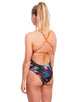 Aqua Sphere - Essential Tie Back Swimsuit - Multi/Navy - Model Front/Swimsuit Front Design