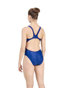 Aqua Sphere Womens Essentials Classic Back Swimsuit - Back - Navy Blue