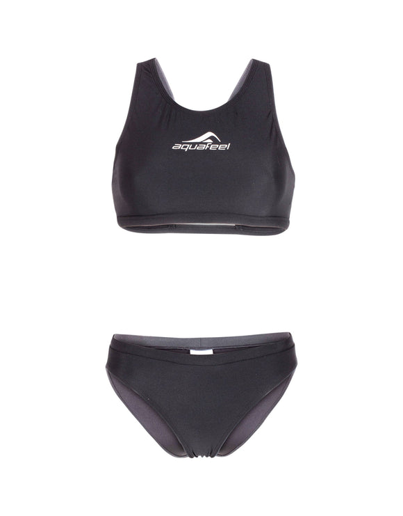Aquafeel Racerback Bikini Sets - Black - Front