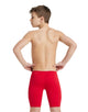 Arena - Boys Team Solid Swim Jammer - Red/White - Model Front Pose