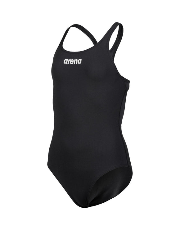 Arena Girls Team Swim Pro Solid Swimsuit - Black/White | Simply Swim ...