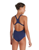 Arena - Girls Team Swim Pro Solid Swimsuit - Navy/White - Back