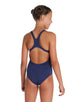 Arena - Girls Team Swim Pro Solid Swimsuit - Navy/White - Front