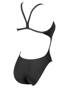 Arena - Team Challenge Solid Swimsuit - Product Only Back - Black/White
