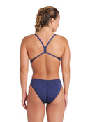 Arena - Team Challenge Solid Swimsuit - Navy/White - Back