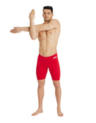 Arena - Mens Team Solid Swim Jammer - Red/White - Model Front 