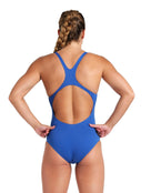 Arena - Team Swim Pro Solid Swimsuit - Royal/White - Model Back Design