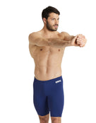 Arena - Team Solid Swimming Jammer - Navy/White - Model Front Pose