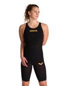 Arena - Womens Powerskin Carbon Air 2 - Black/Gold - Model Front